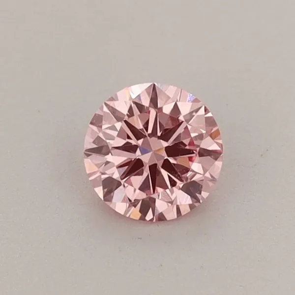 0.35ct ROUND Fancy Vivid Pink VVS2 Coloured Lab diamond