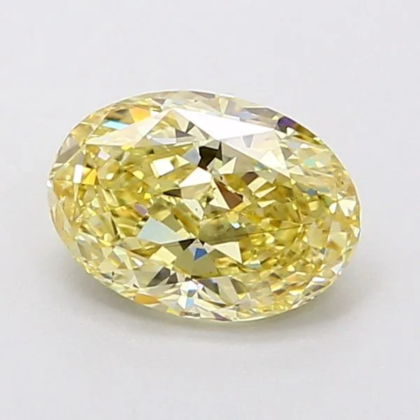1.06ct OVAL Fancy Intense Yellow SI1 Coloured Lab diamond