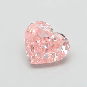 1.11ct HEART Fancy Intense Pink VS1 Coloured Lab diamond