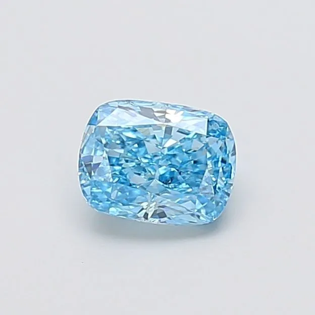 1.00ct CUSHION Fancy Vivid Blue VS2 Coloured Lab diamond
