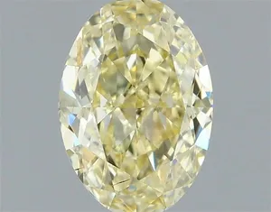 1ct OVAL Fancy Yellow SI1 Coloured Lab diamond
