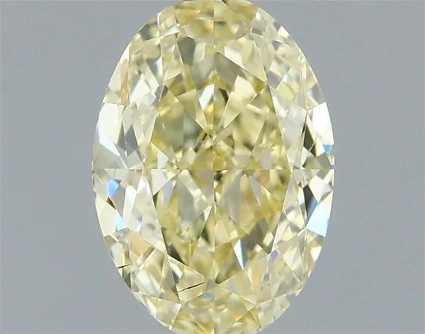 1ct OVAL Fancy Yellow SI1 Coloured Lab diamond
