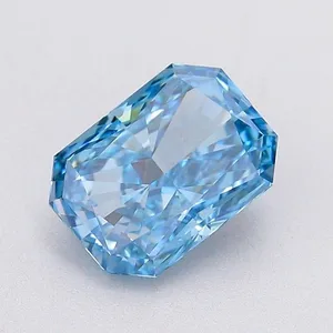1.1ct RADIANT Fancy Vivid Blue VVS2 Coloured Lab diamond
