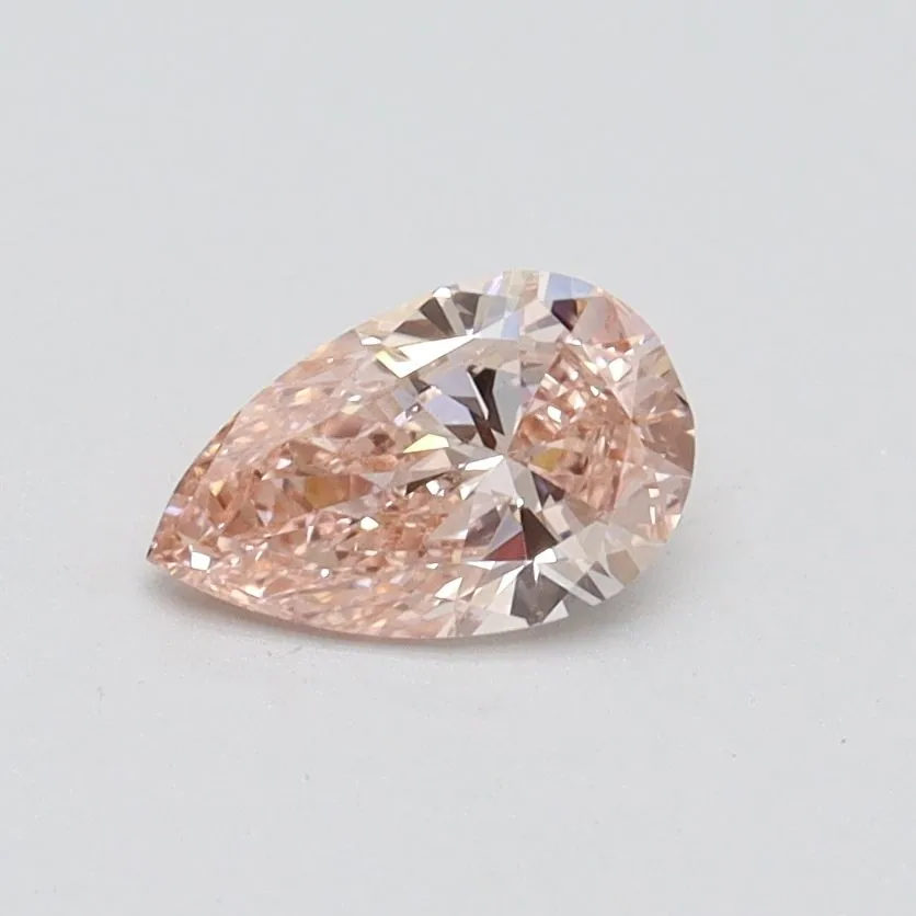 0.50ct PEAR Fancy Pink VS1 Coloured Lab diamond