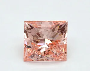 1.71ct PRINCESS Fancy Vivid Pink SI2 Coloured Lab diamond