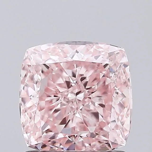 1.10ct CUSHION Fancy Intense Pink VS1 Coloured Lab diamond