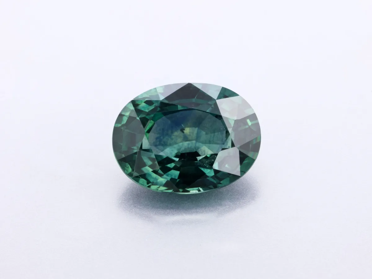 1.7ct Teal Sapphire, Oval gemstone