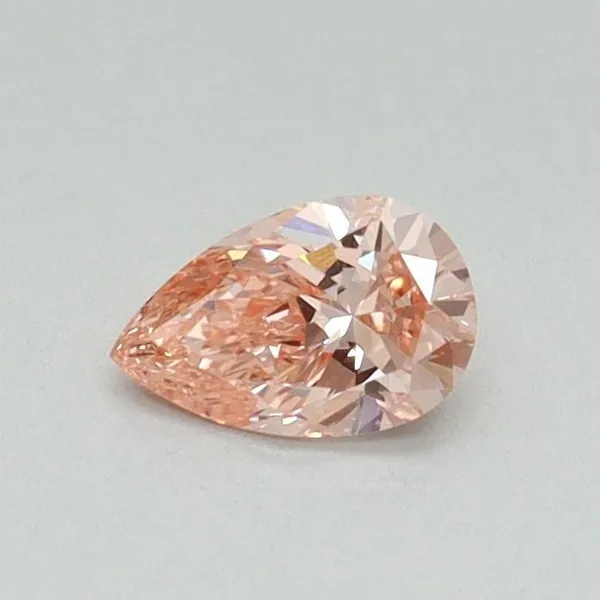 0.3ct PEAR Fancy Intense Pink VS1 Coloured Lab diamond