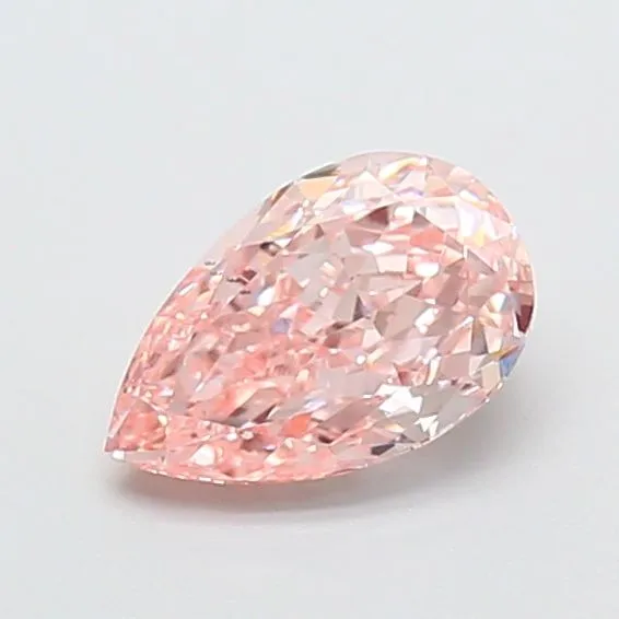 0.96ct PEAR Fancy Intense Pink VS1 Coloured Lab diamond