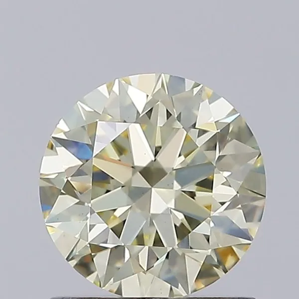 1.07ct ROUND Fancy Light Yellow VS1 Coloured Lab diamond