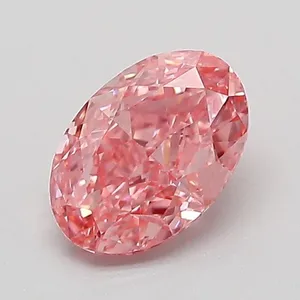 1.03ct OVAL Fancy Vivid Pink VVS2 Coloured Lab diamond