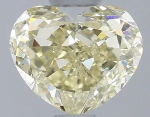 1.04ct HEART Fancy Light Yellow VS1 Coloured Lab diamond