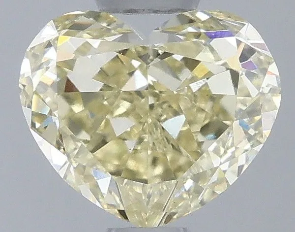 1.04ct HEART Fancy Light Yellow VS1 Coloured Lab diamond