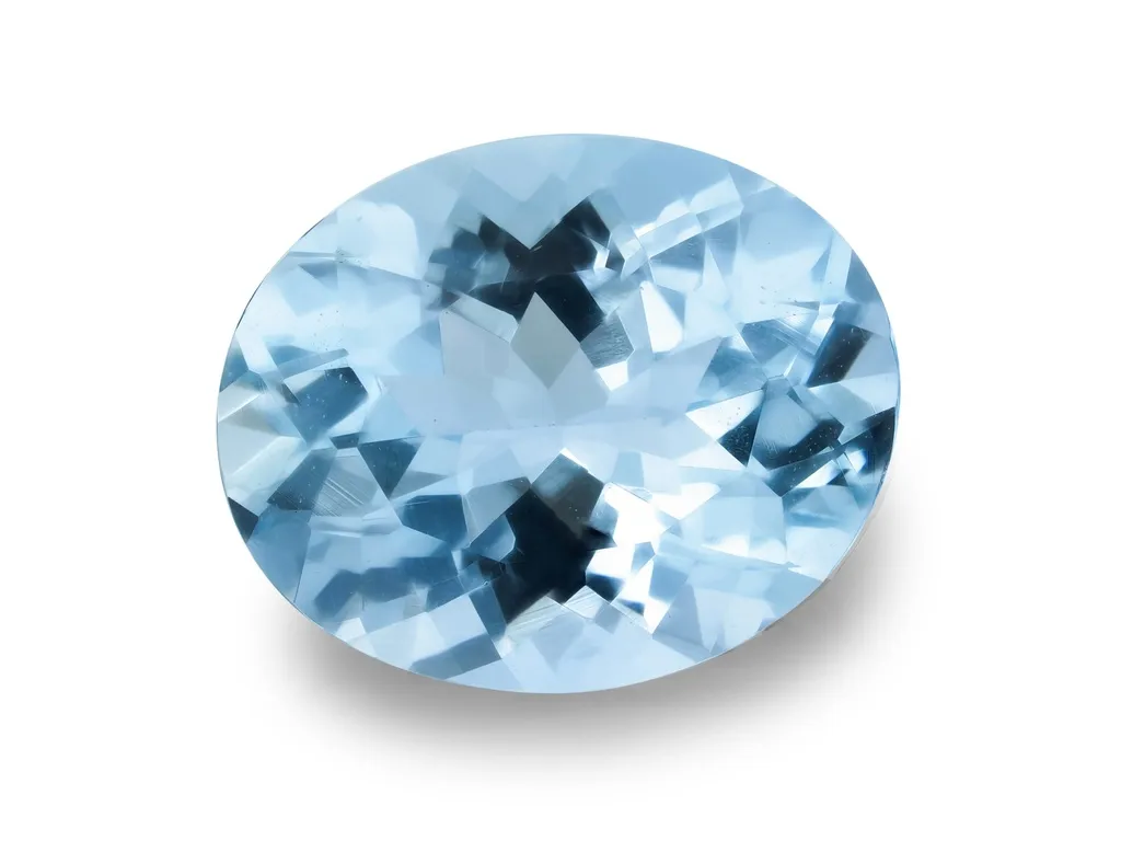 2.18ct Blue Aquamarine, Oval gemstone