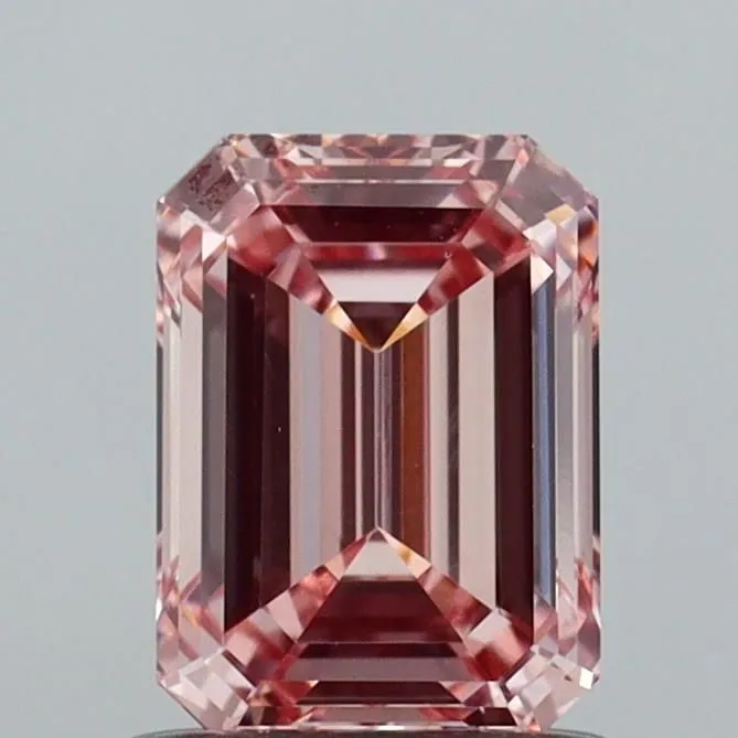 1.09ct EMERALD Fancy Intense Pink VS1 Coloured Lab diamond
