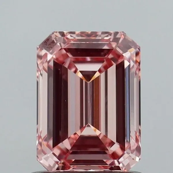 1.09ct EMERALD Fancy Intense Pink VS1 Coloured Lab diamond