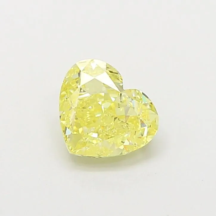 1.03ct HEART Fancy Yellow SI2 Coloured Lab diamond