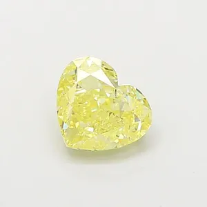 1.03ct HEART Fancy Yellow SI2 Coloured Lab diamond