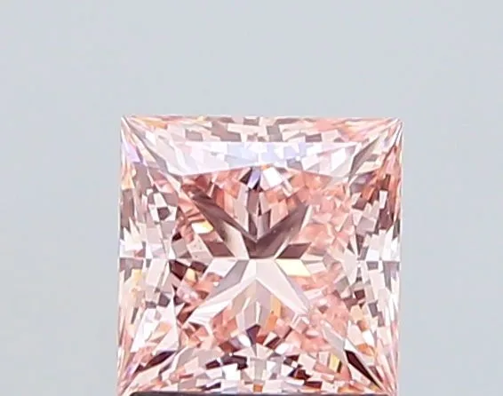 1.55ct PRINCESS Fancy Intense Pink VS2 Coloured Lab diamond