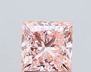 1.55ct PRINCESS Fancy Intense Pink VS2 Coloured Lab diamond