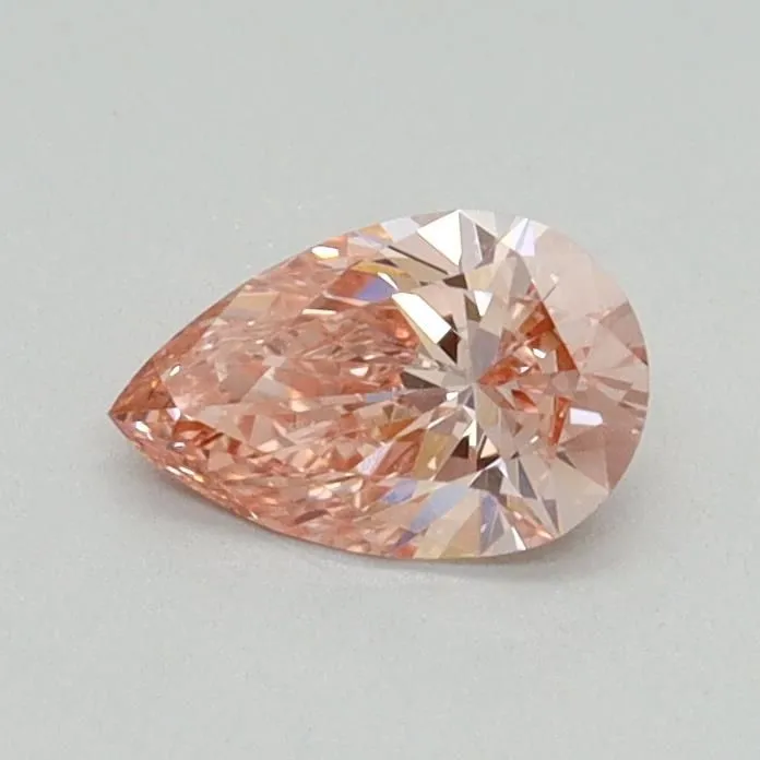 0.43ct PEAR Fancy Vivid Pink VS1 Coloured Lab diamond