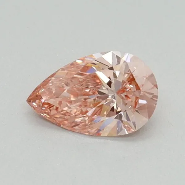 0.43ct PEAR Fancy Vivid Pink VS1 Coloured Lab diamond