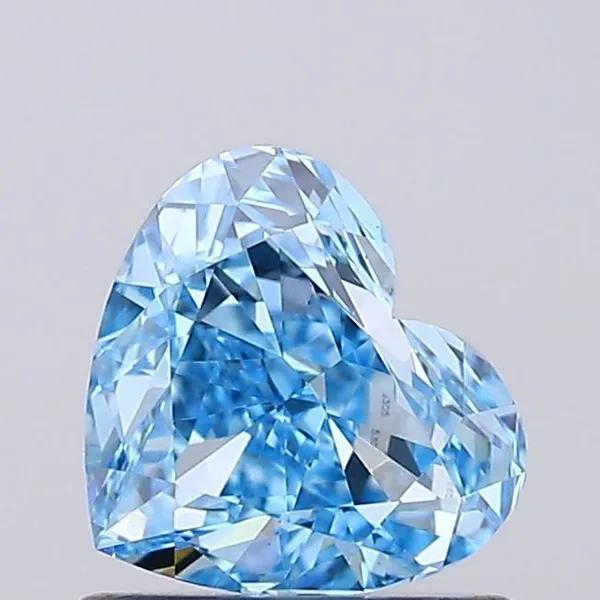1ct HEART Fancy Vivid Blue VS1 Coloured Lab diamond