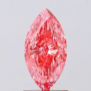 1.15ct MARQUISE Fancy Vivid Pink VS1 Coloured Lab diamond