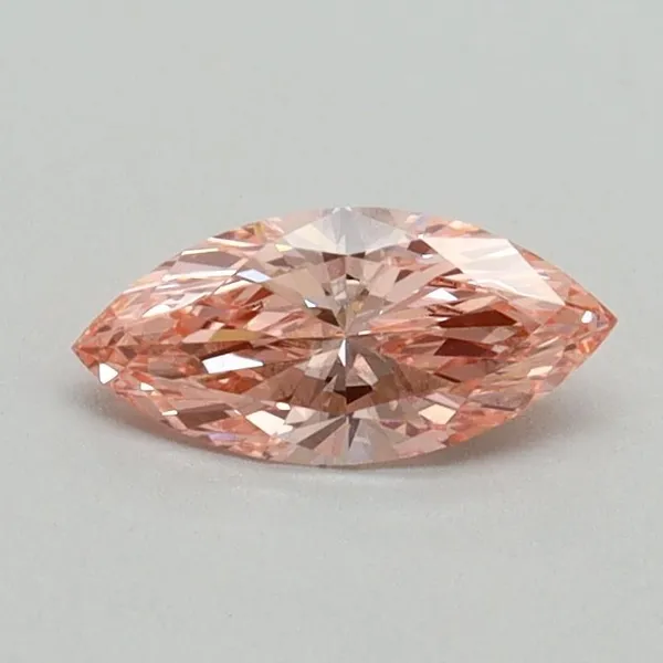 0.42ct MARQUISE Fancy Vivid Pink VS2 Coloured Lab diamond
