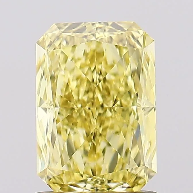 1.48ct RADIANT Fancy Vivid Yellow VS2 Coloured Lab diamond