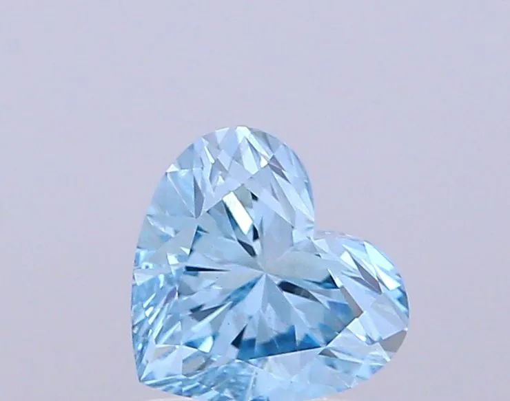 1.01ct HEART Fancy Vivid Blue SI1 Coloured Lab diamond