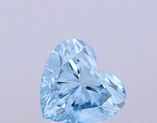 1.01ct HEART Fancy Vivid Blue SI1 Coloured Lab diamond