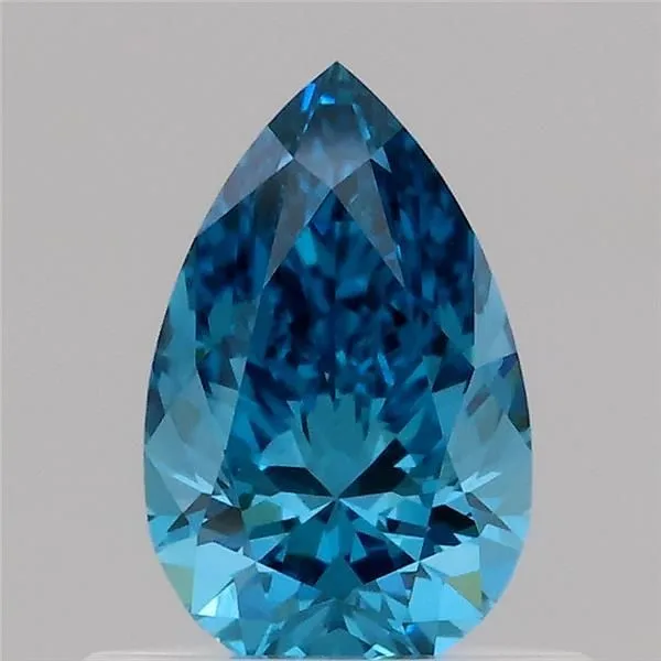 0.56ct PEAR Fancy Vivid Blue VVS2 Coloured Lab diamond