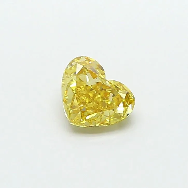 1.02ct HEART Fancy Intense Yellow VS1 Coloured Lab diamond