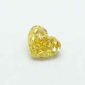 1.02ct HEART Fancy Intense Yellow VS1 Coloured Lab diamond