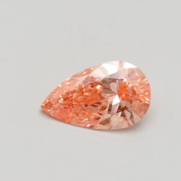 0.5ct PEAR Fancy Vivid Pink VS2 Coloured Lab diamond