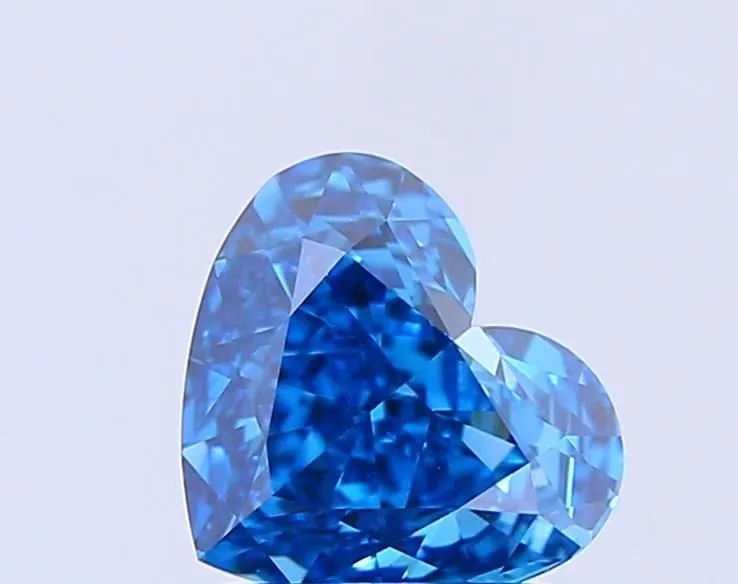 1.18ct HEART Fancy Vivid Blue VS1 Coloured Lab diamond