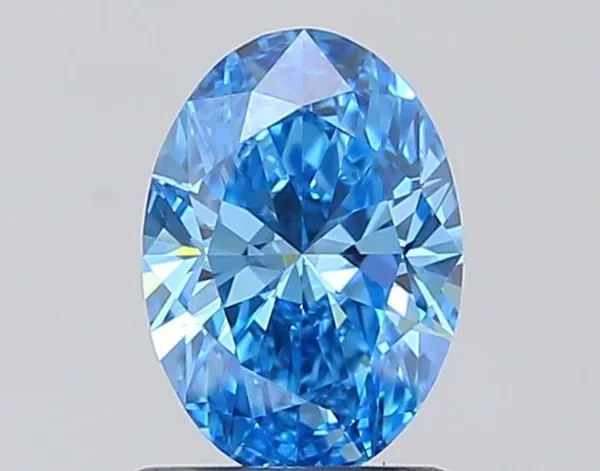 1.04ct OVAL Fancy Vivid Blue VS1 Coloured Lab diamond