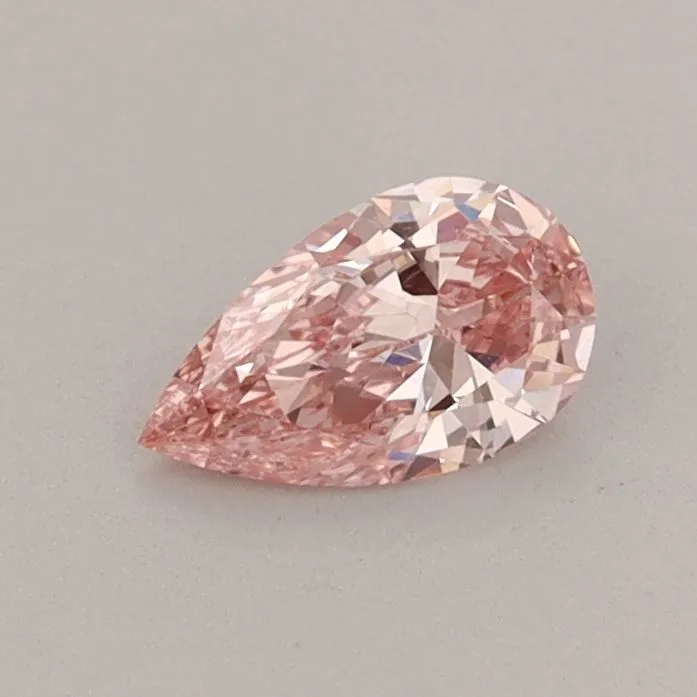 0.35ct PEAR Fancy Vivid Pink VS1 Coloured Lab diamond