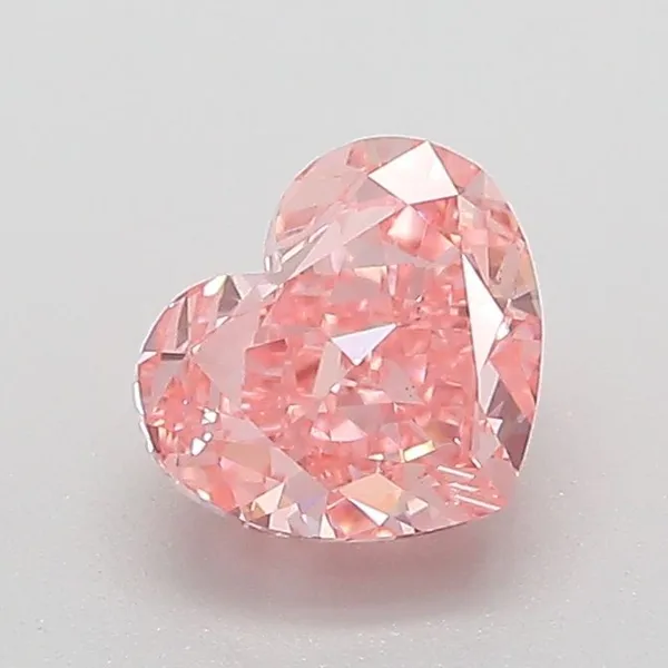 1.06ct HEART Fancy Vivid Pink VVS2 Coloured Lab diamond
