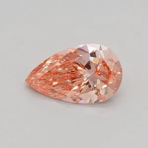 0.53ct PEAR Fancy Intense Pink SI1 Coloured Lab diamond