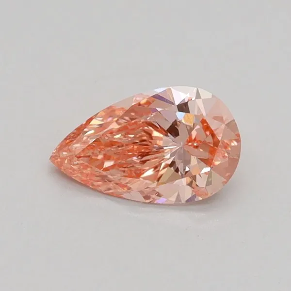 0.53ct PEAR Fancy Intense Pink SI1 Coloured Lab diamond