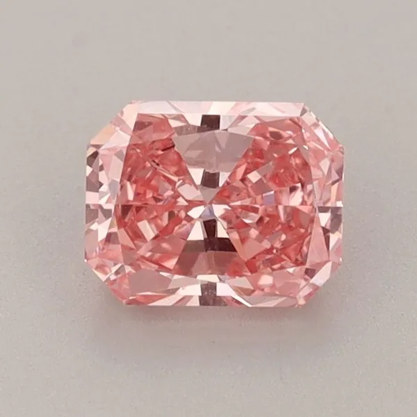 0.83ct RADIANT Fancy Vivid Pink VS1 Coloured Lab diamond