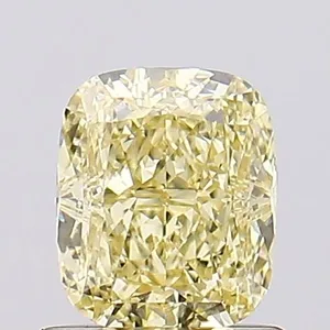 1.02ct CUSHION Fancy Intense Yellow VS1 Coloured Lab diamond