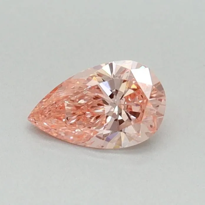 0.36ct PEAR Fancy Vivid Pink VS2 Coloured Lab diamond