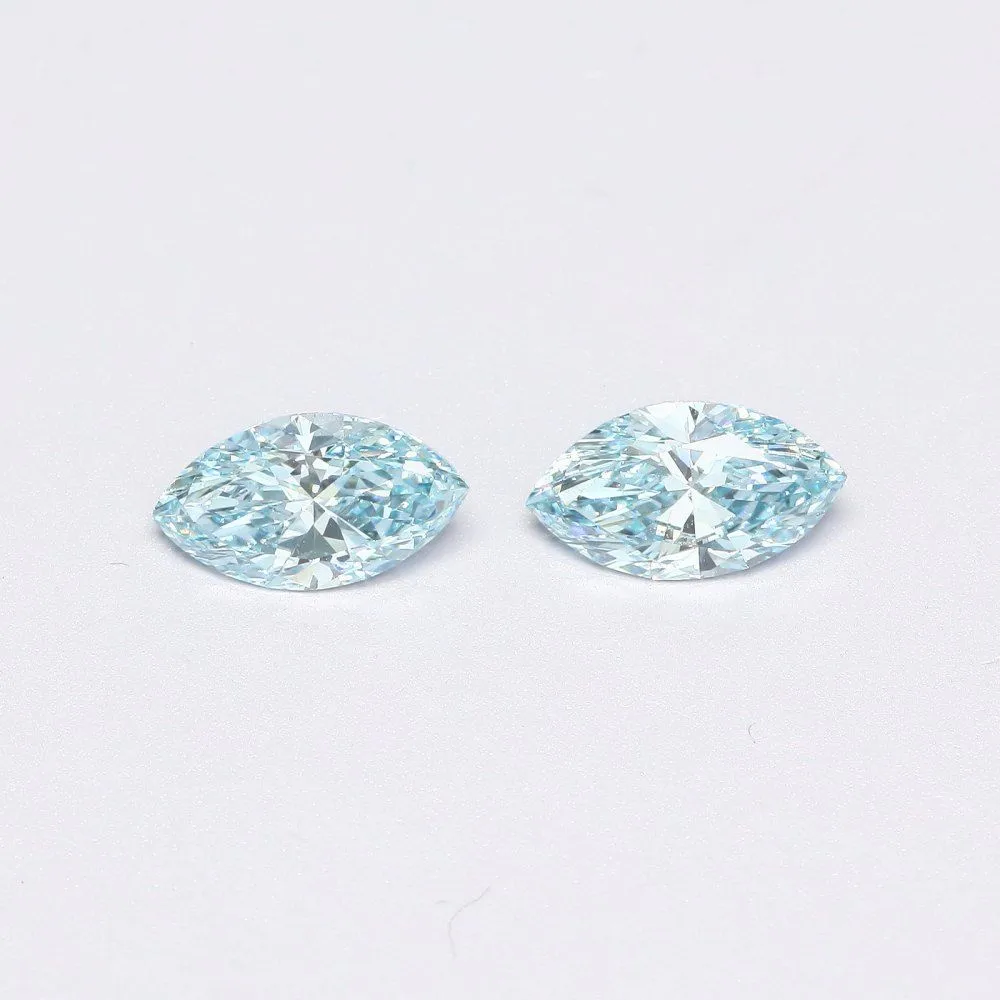 1.39ct MARQUISE Fancy Vivid Blue VS1 Coloured Lab diamond