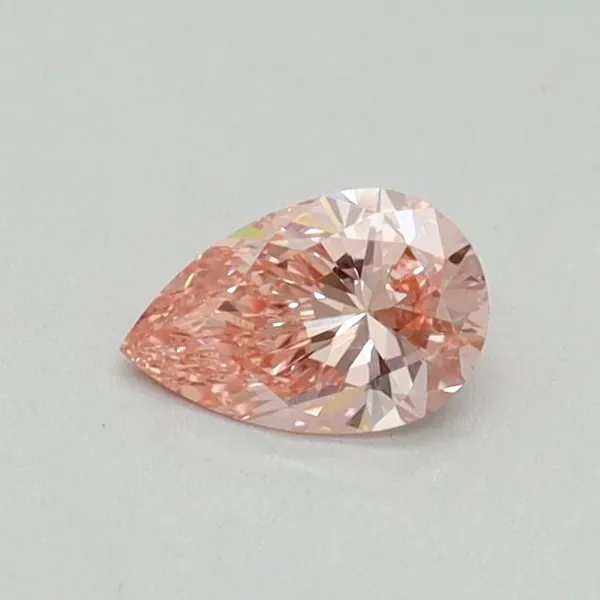 0.3ct PEAR Fancy Vivid Pink VS2 Coloured Lab diamond