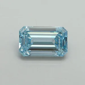 1.05ct EMERALD Fancy Vivid Blue VVS2 Coloured Lab diamond