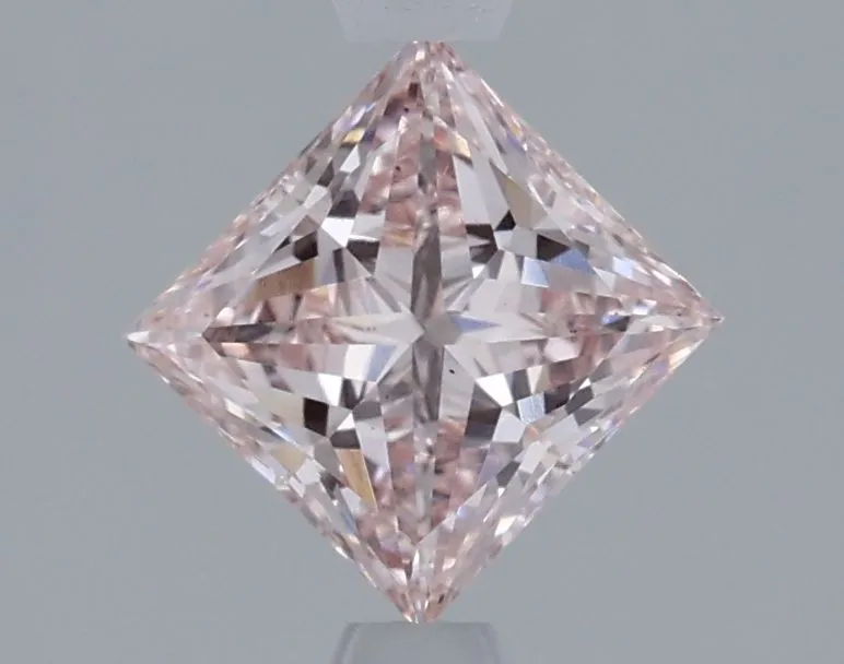 1.04ct PRINCESS Fancy Pink VS1 Coloured Lab diamond
