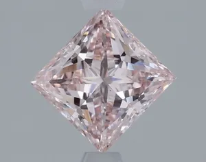 1.04ct PRINCESS Fancy Pink VS1 Coloured Lab diamond
